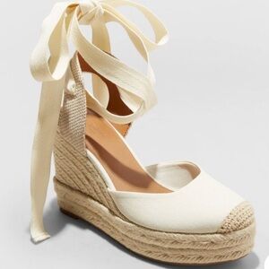 Cream Espadrille Wedges